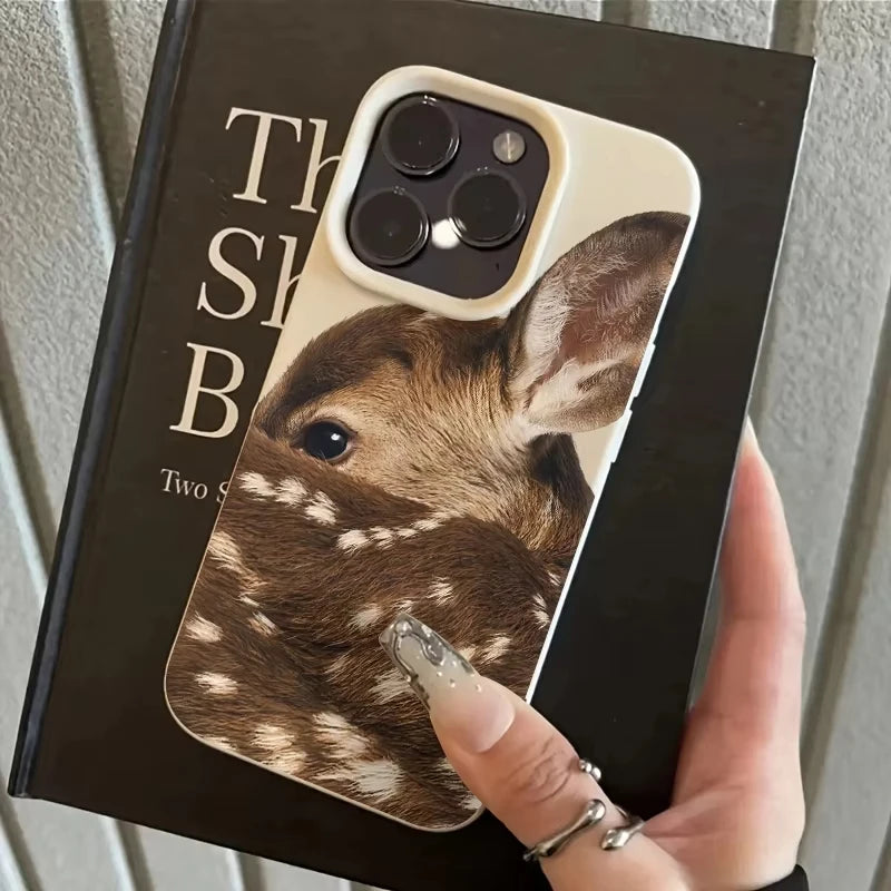 Cute Fawn Deer Protective Phone Case for iPhone 17-11 Series Pro Max & Plus – Stylish & Durable