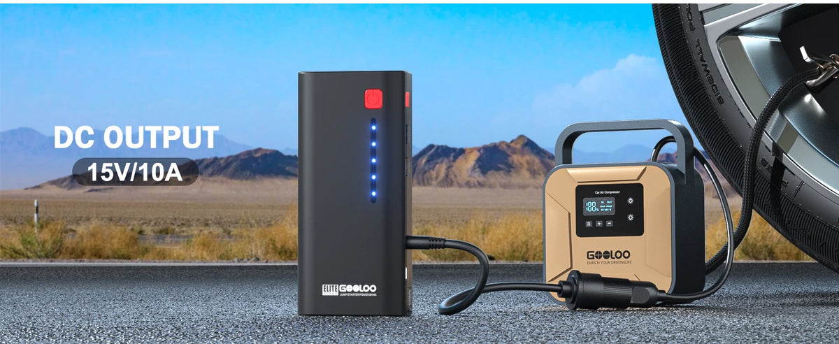 GOOLOO 12V Automotive Car Starting Device 48.84Wh Powerbank External Battery Booster 2000A Super Capacity Motorcycle Jump Start