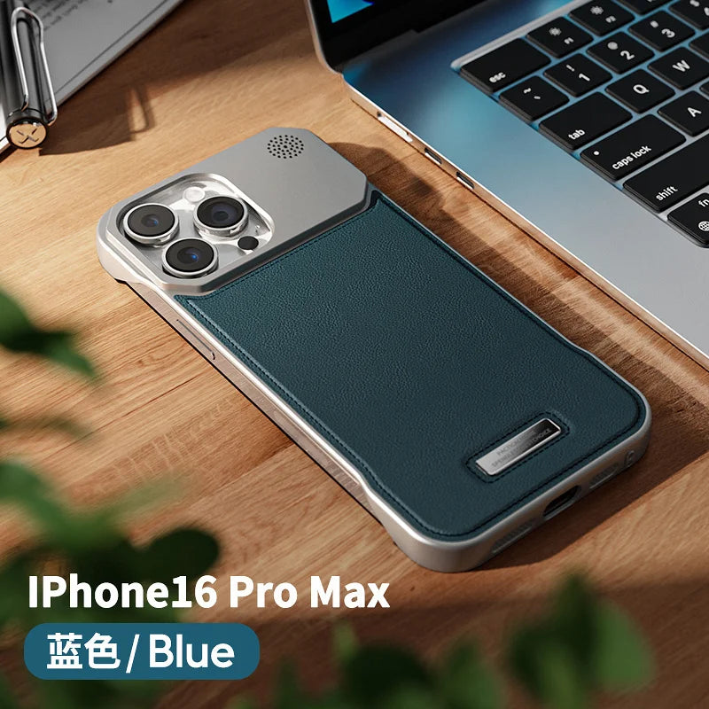 Luxury Magnetic Leather Aromatherapy Phone Case For iPhone 11 12 13 14 15 16 17 Pro Max Plus Wireless Charging Borderless Cover