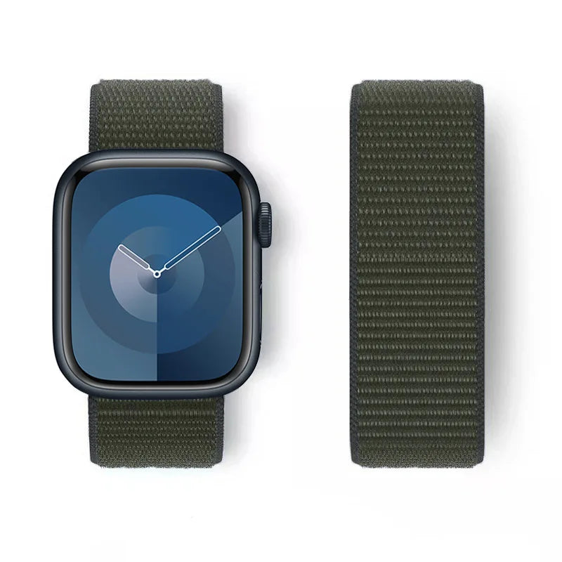 Nylon loop Correa For Apple Watch Bands 45mm 44mm 46mm 40mm 49mm 41mm 42mm Bracelet iWatch Series 12 11 Se 7 8 9 10 ultra 3 4