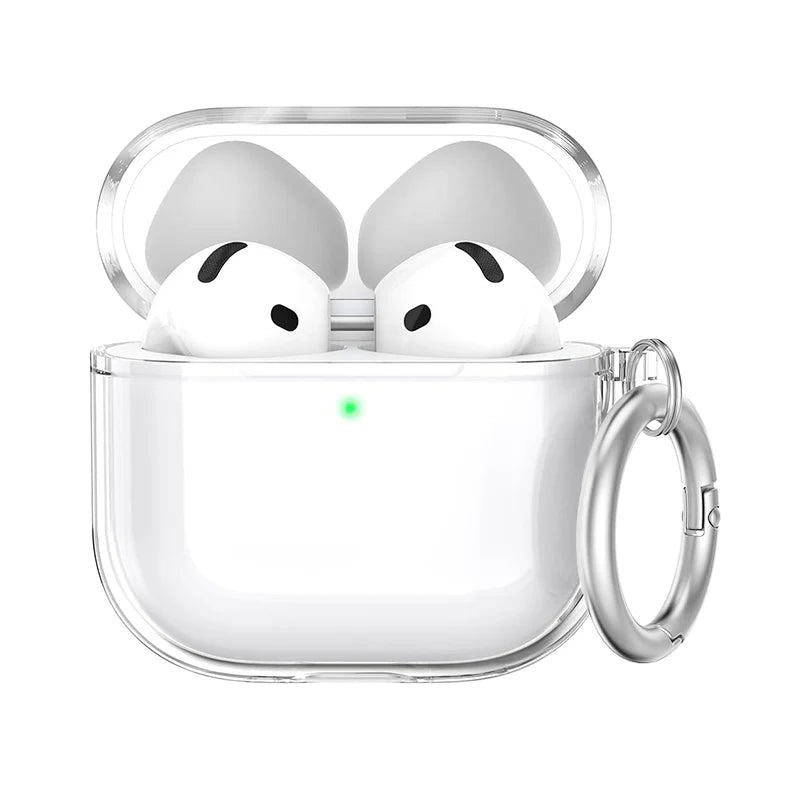 For Airpods 4 3 2 1 Case Cute Glitter Bow knot Shell pattern Crystal Soft Clear Earphone Cover For Airpods Pro 2 2nd Protective