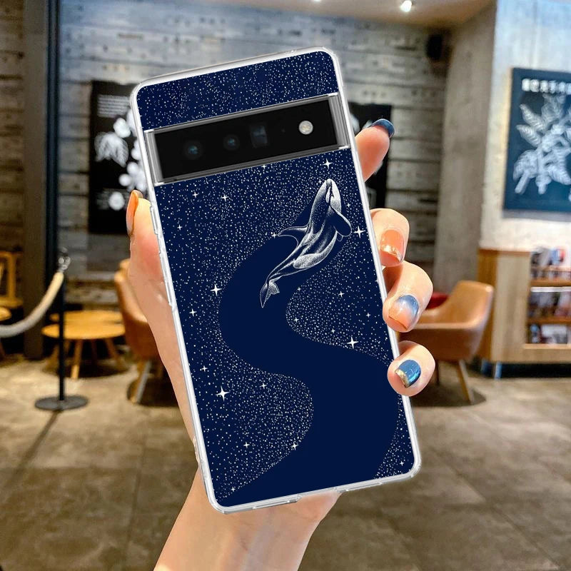Killer Whale Orca Phone Case For Google Pixel 9 8 7 6 8A 7A 6A 5 4 5A 4A 3A Pro XL soft Clear Shell TPU Transparent Cover