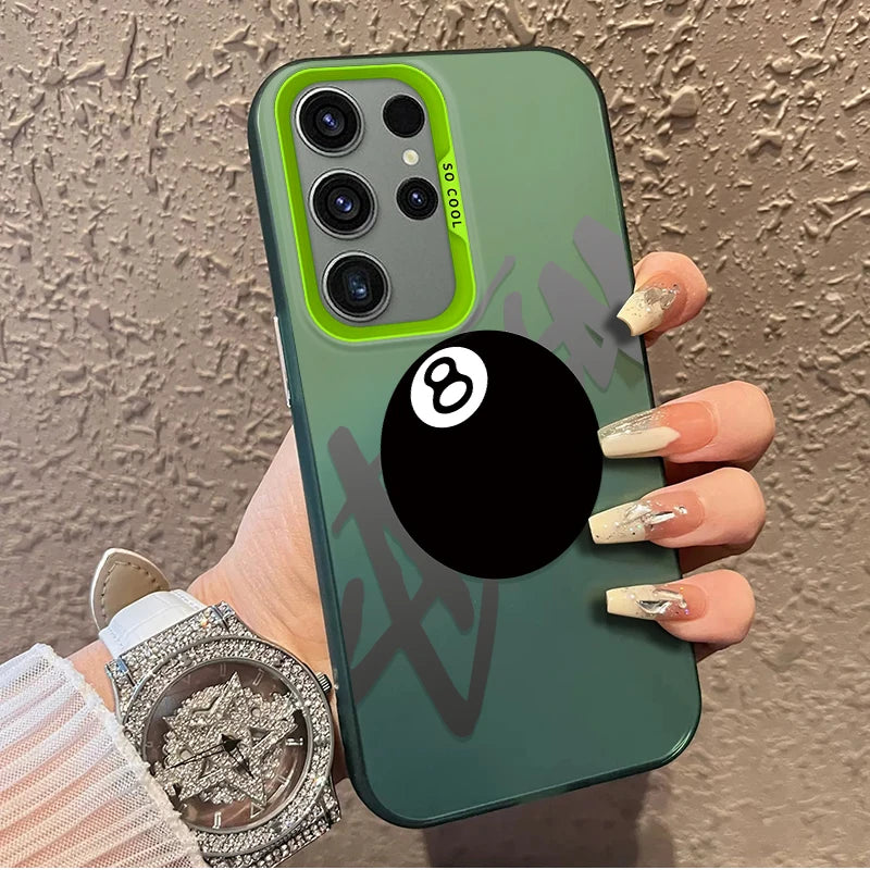 Billiards Frosted Case for Samsung Galaxy S25 S24 S23 S22 Ultra S21 Plus S20 FE A73 A72 A71 A56 A55 A54 A53 Acrylic Hard Cover