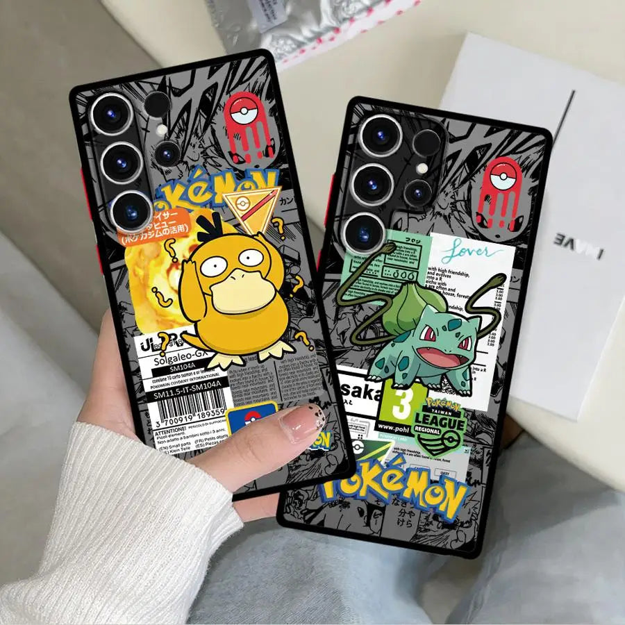 Case for Samsung Galaxy S26 S20 FE S22 S21 S25 Ultra S23 FE Note 20 Ultra 10+ S24 Plus Funda Back Phone Cover Anime Pokemons