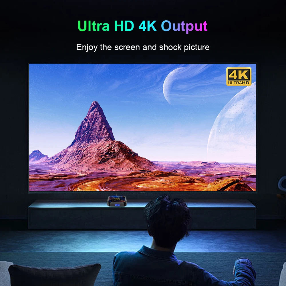 Android 13.0 RK3528 Quad Core 8K HDR 100M LAN Dual Wifi 2.4G 5G BT4.0 Game Stick Media Player Smart TV Box HK1 RBOX K8S