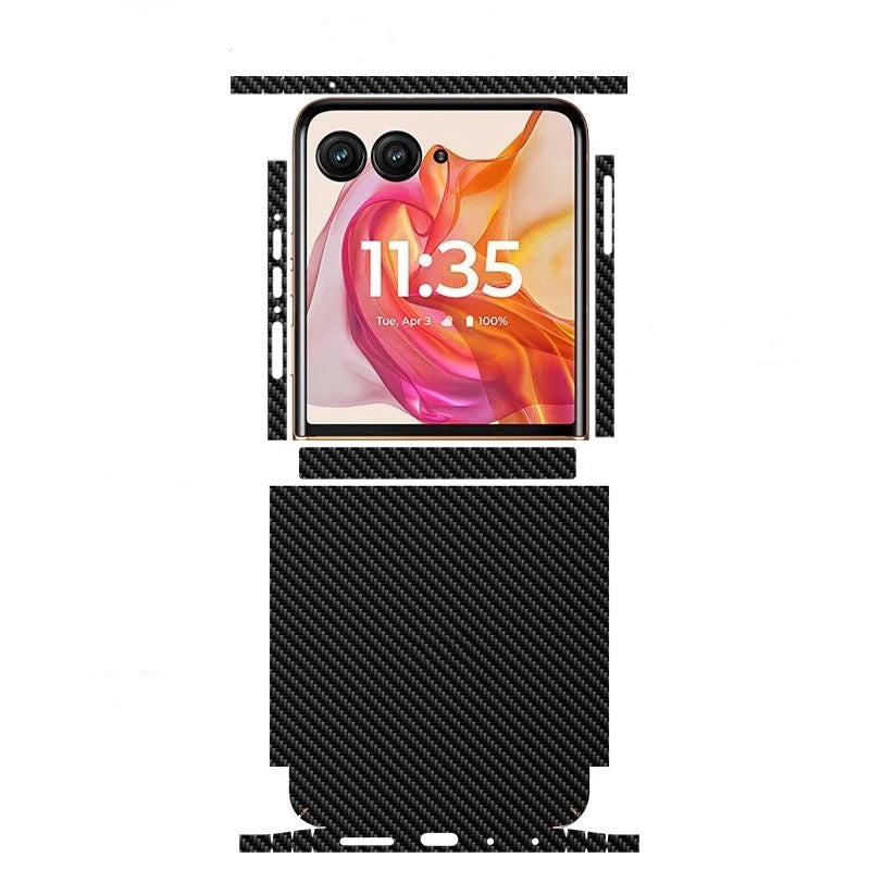 Colorful Anti-Scratch Phone Skin For Motorola Razr 60 50 Ultra Back + Hinge Decal Matte Film For Moto Razr 40 50 Decal Sticker