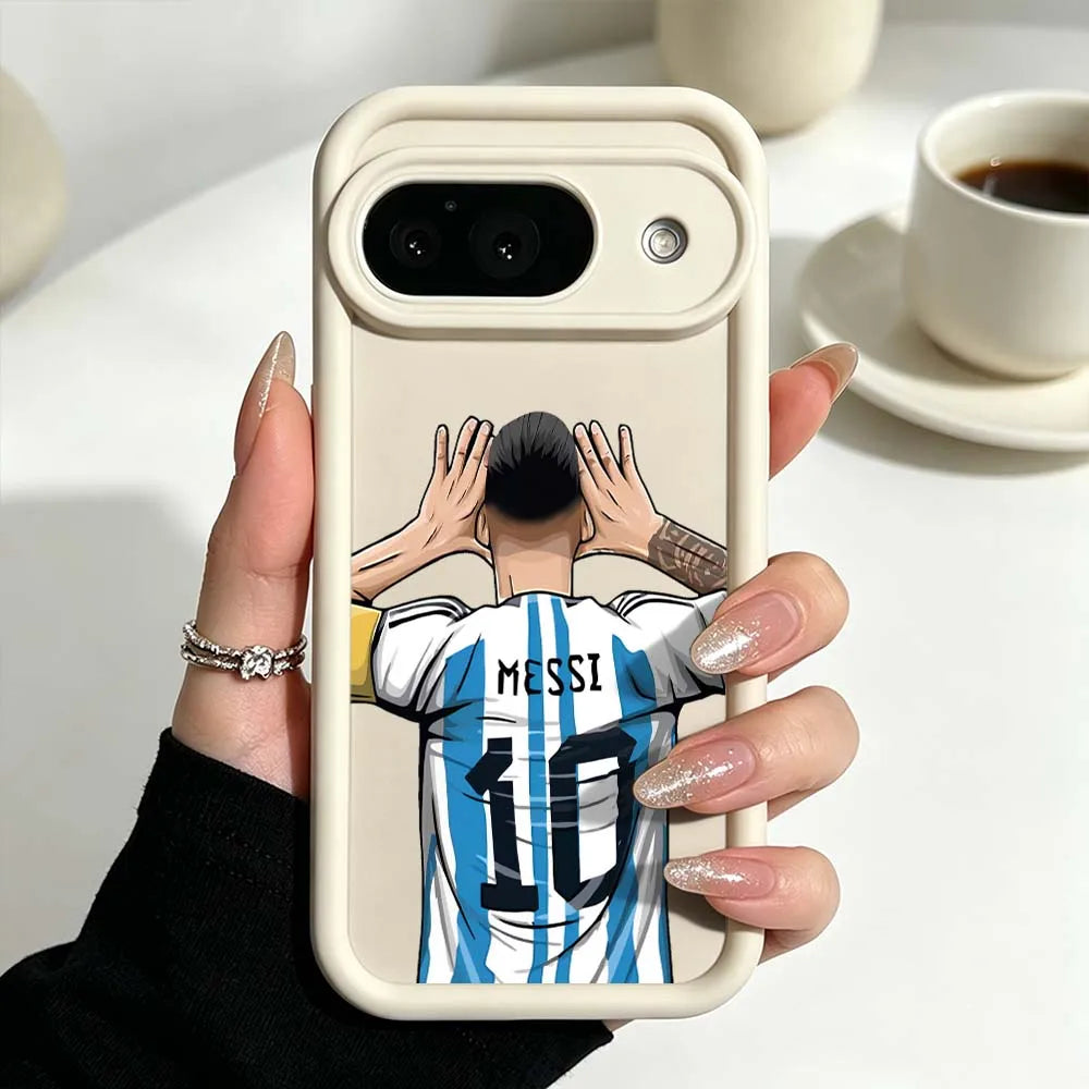 Football M-Messi design Cover For Google Pixel 10 9 8 7 9a 8a 7a Pro XL Eye Ladder Phone Case
