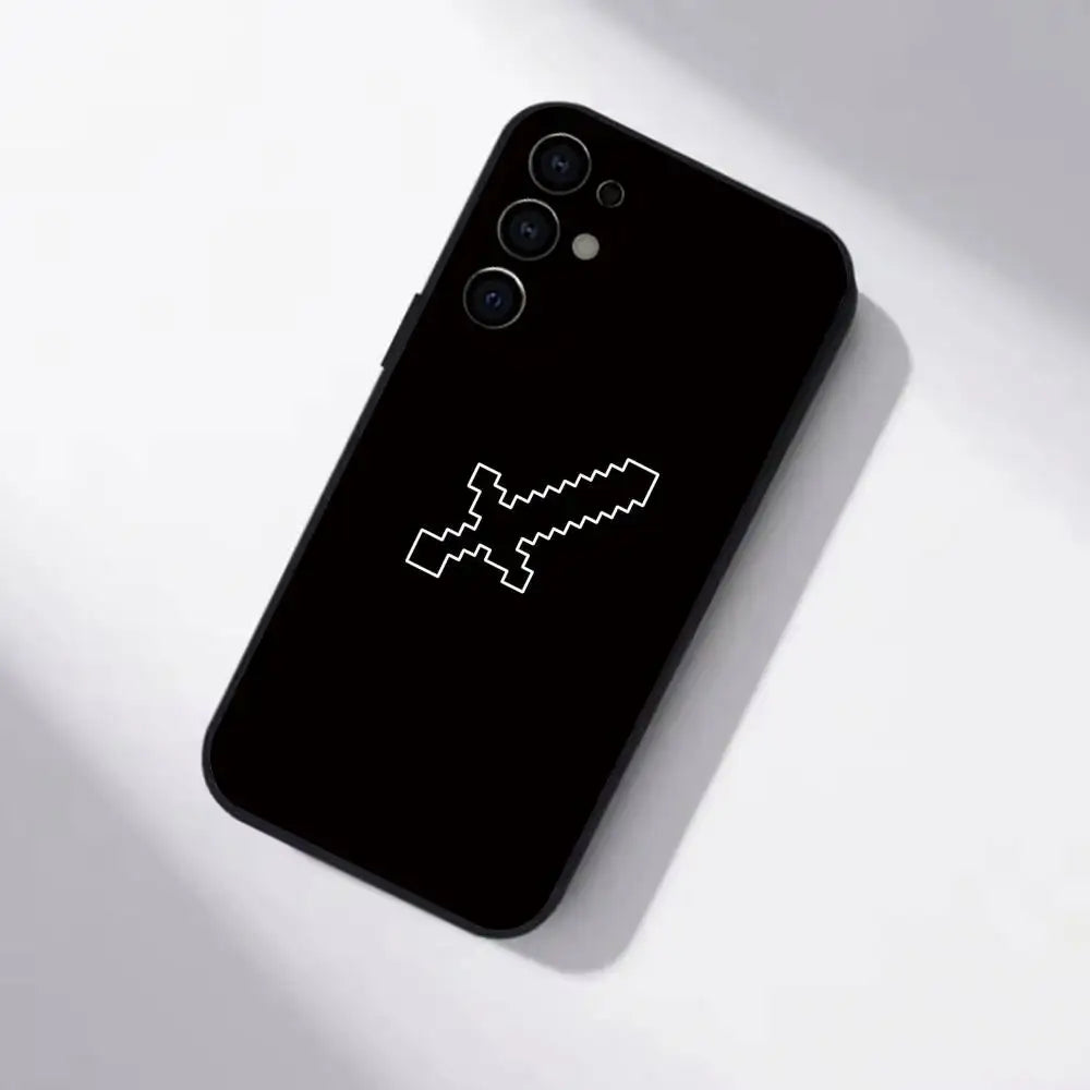 Game M-Minecrafts gift Phone Case For Samsung S25,S24,S21,S22,S23,S30,Ultra,S20,Plus,Fe,Soft Silicone Black Cover