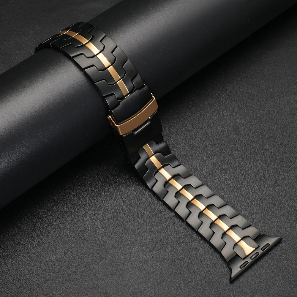 Titanium Strap for Apple Watch Series 12 11 10 46mm Ultra4/3/2/1 49mm Titanium Orange Band for IWatch 9 8 7 45mm 6 5 4 SE 44mm