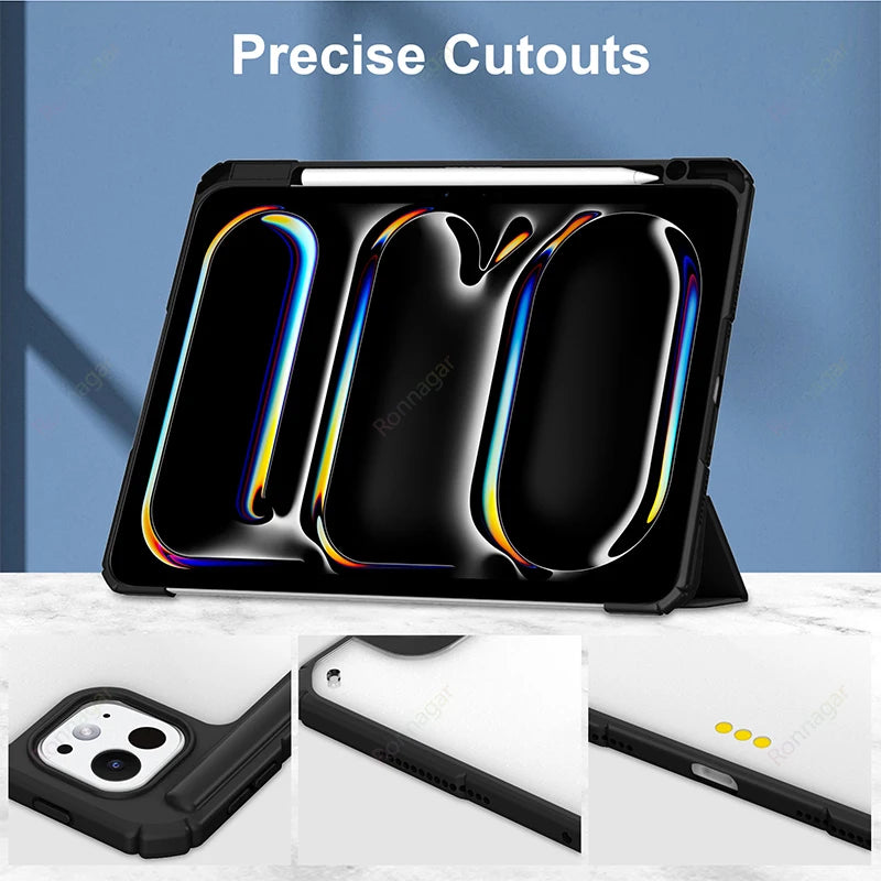 Smart Case for iPad A16 A19 12th 11th Gen 2026 2025 2024 Air11 13 M4 M3 Air 8 7 6 Air 5 4 Pro11 13 M4 M5 M2 10th 9 8 7 10.2 10.5