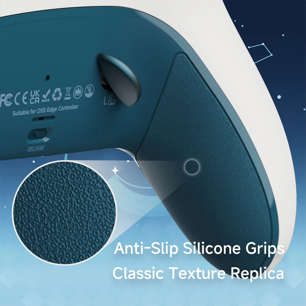 Suitable for PS5 Elite Controller New Design Pattern Modification Shell, Anti Slip Grip - Controller Not Included