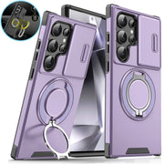 Armor Case For Samsung Galaxy S25 Ultra S24 S23 S22 S21 Plus S20 FE Note 20 Ultra Slide Camera Lens Protection Shockproof Cover