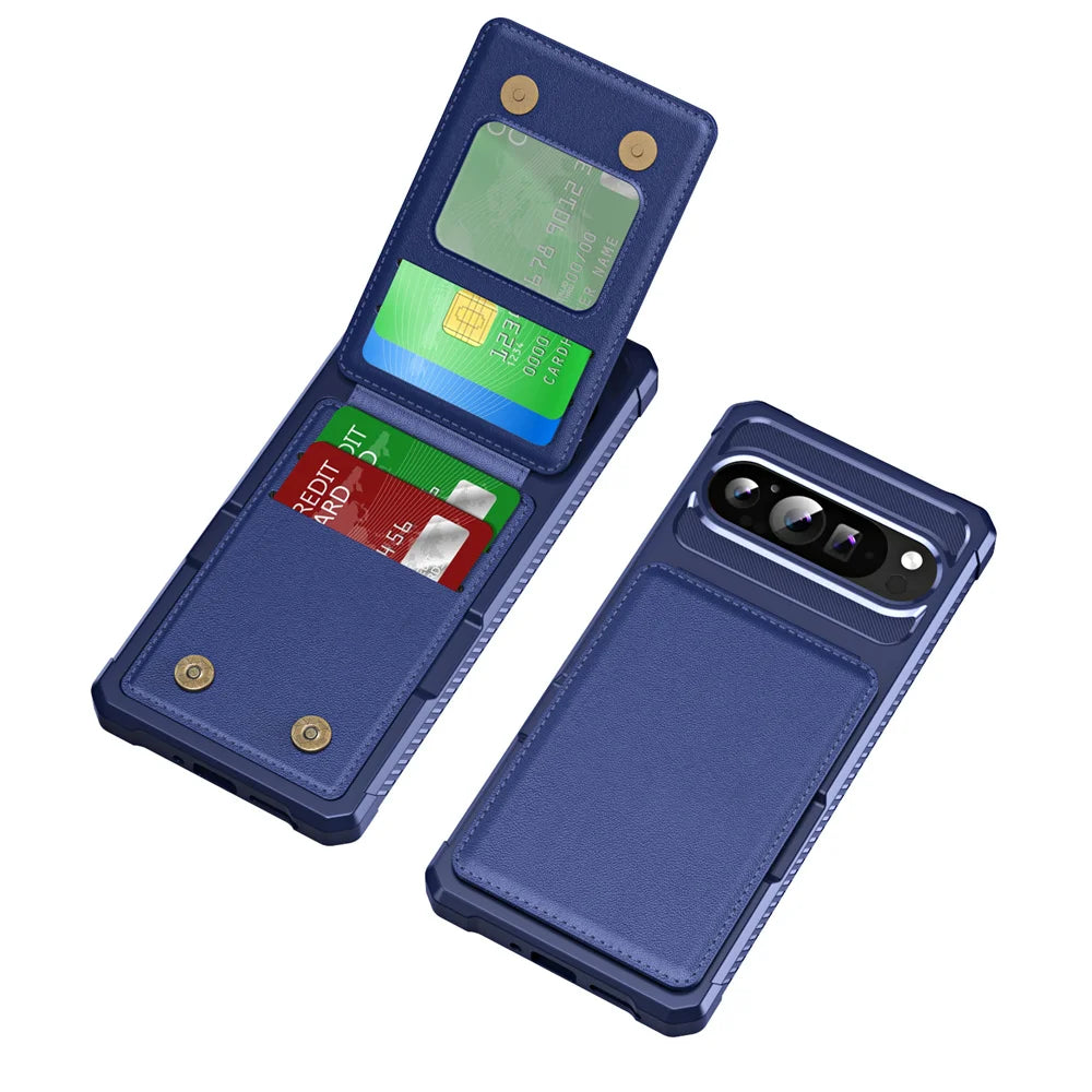 Business Leather Flip Card Slot Bag Stand Holder Case For Google Pixel 9 8 7 Pro XL 8 A 7A Magnetic Cover For Pixel 8A 10Pro XL