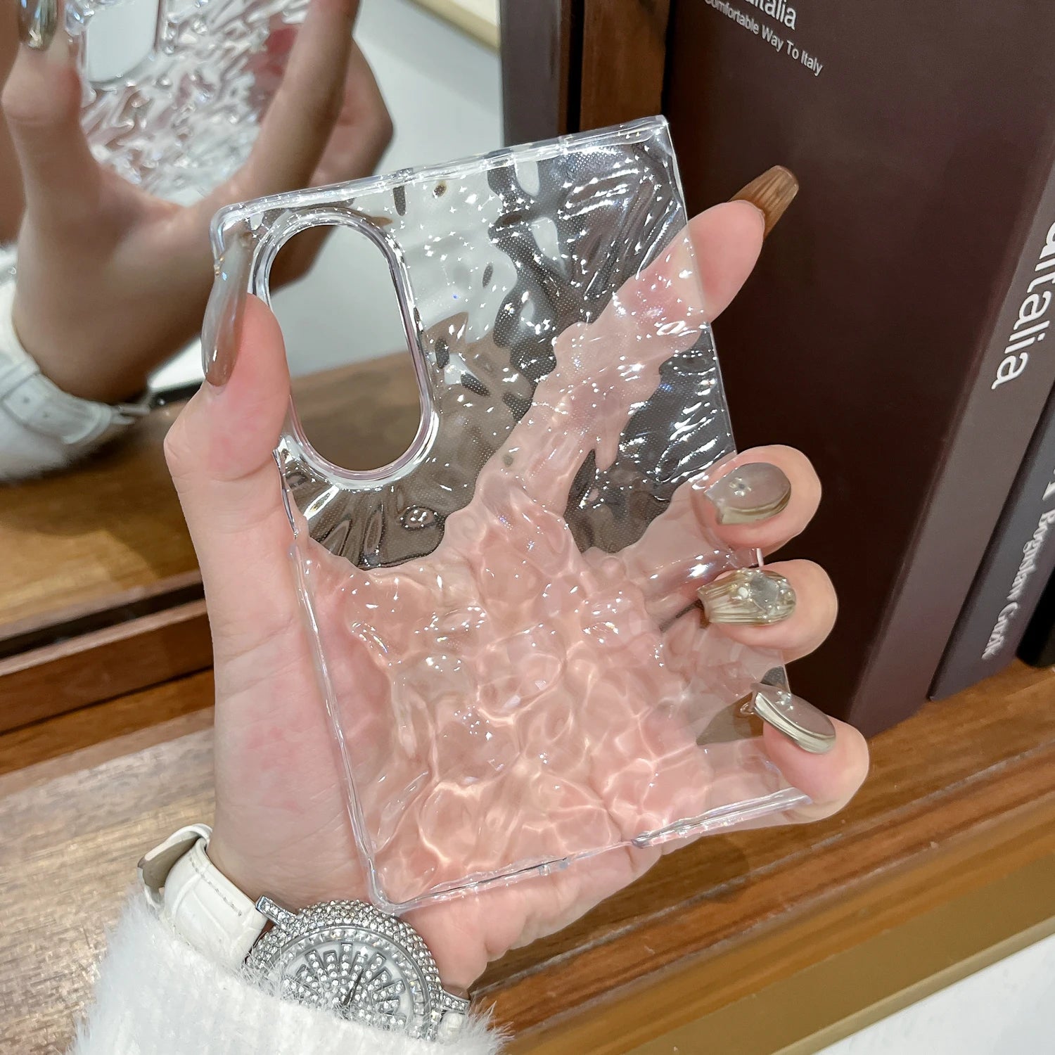 for Samsung Z Fold 8 Ultra Water Ripple Transparent Ultra Slim Case For Samsung Galaxy Z Fold 8 Ultra fold 6 7 Soft Bumper Cover
