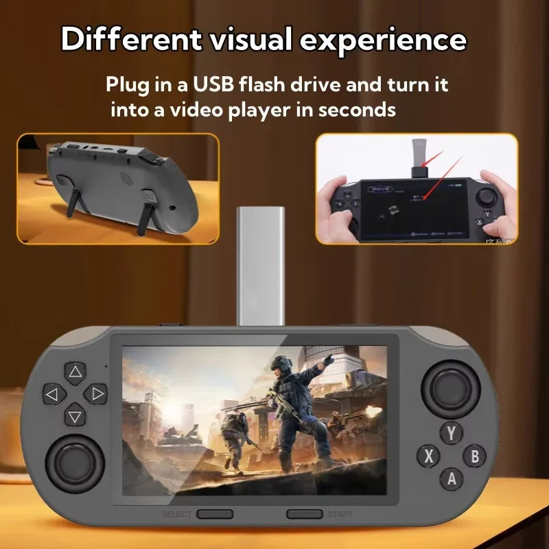 SF3000 Retro Handheld Video Game Console Classic Games Pocket Player with 4.5 Inch IPS Screen 3000mAh Portable Linux System