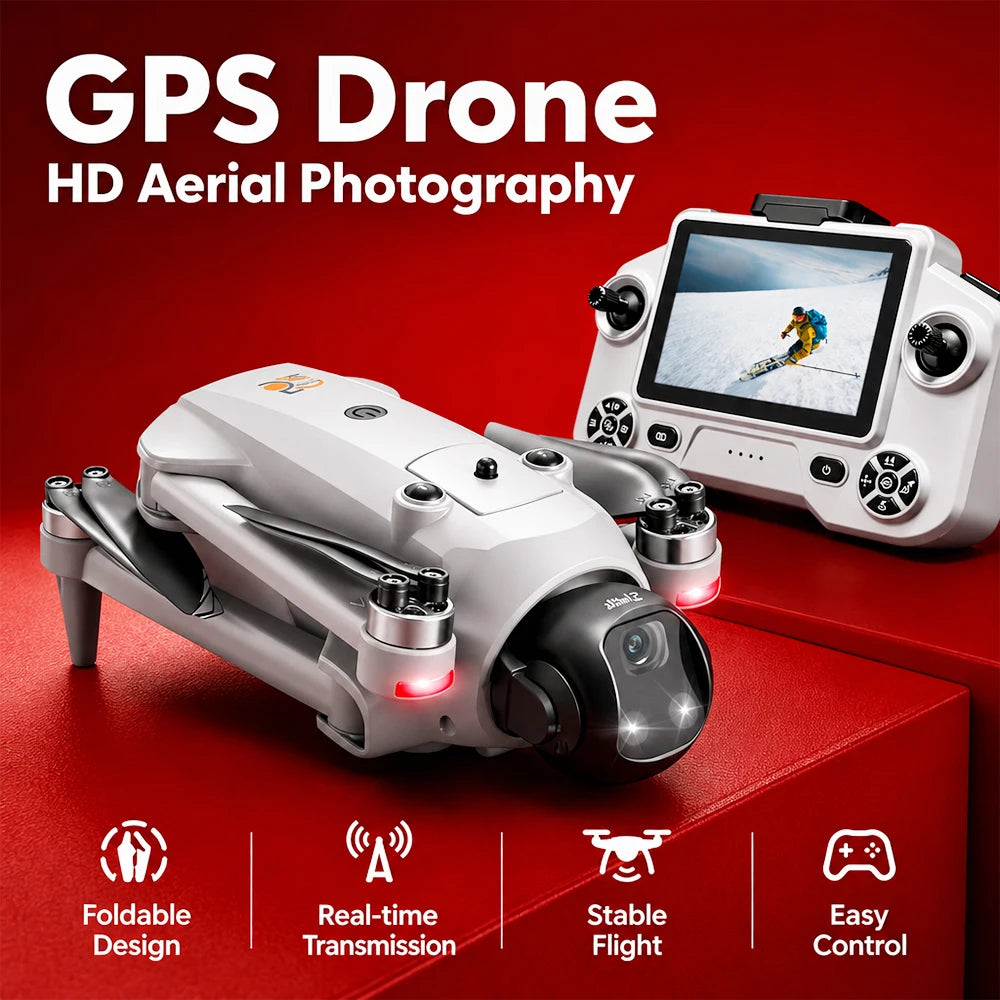 ZNLYRION YL059 GPS Foldable Drone With Large Screen Remote 180 Electric Adjustable Camera All Round Obstacle Avoidance Brushless Motor 5G FPV RC Quadcopter