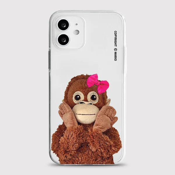 Korean Ins Cute Monkey Phone Case For Samsung S26 S25 S24 S23 S22 S21 S20 FE Note20 Note10 Plus Ultra Lite Edge 5G Clear Soft