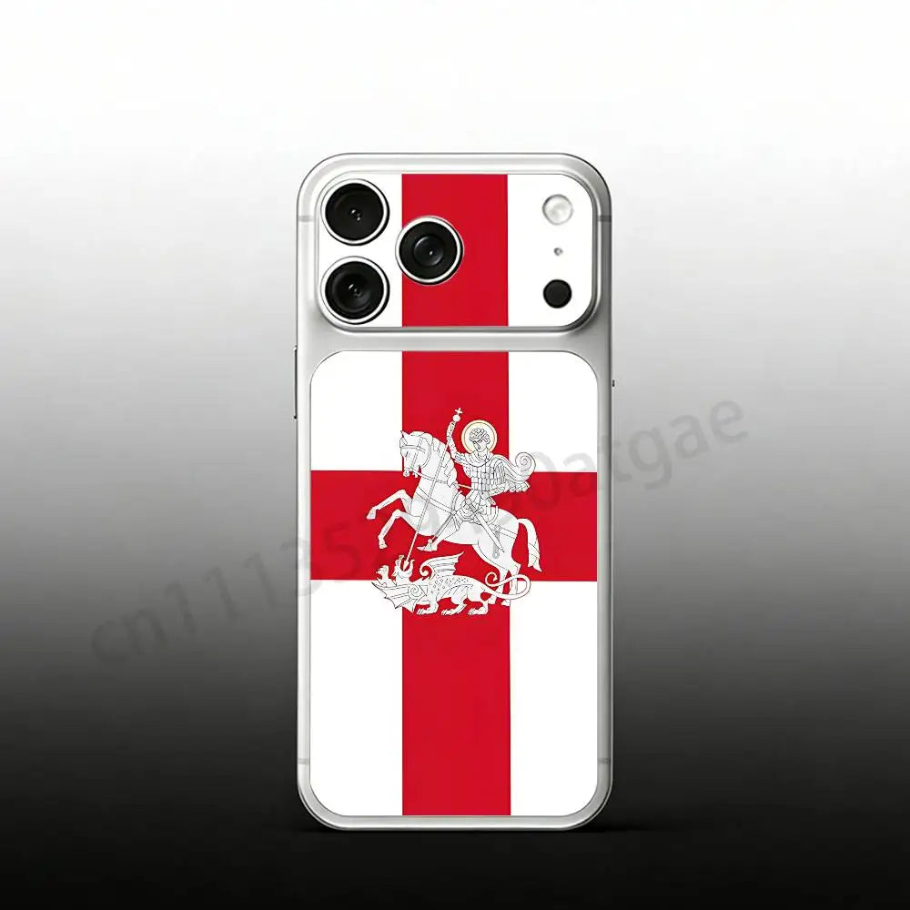 Georgia Flag For iPhone 17Pro/ProMax Battry Back Cover with Camera Decal Skin Rear Protective Sticker Film