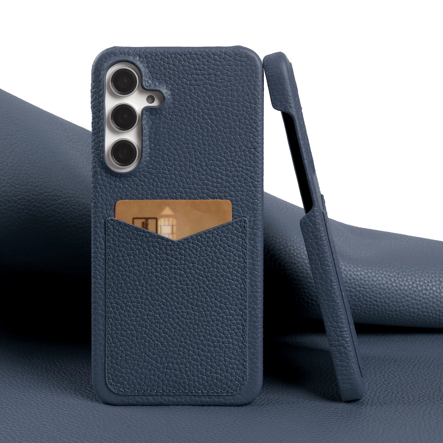 Premium Card Slot Genuine Leather Case For Samsung Galaxy S25 FE Ultra S24 Plus S23 S22 S21 Phone Back Cover Case Coque Funda