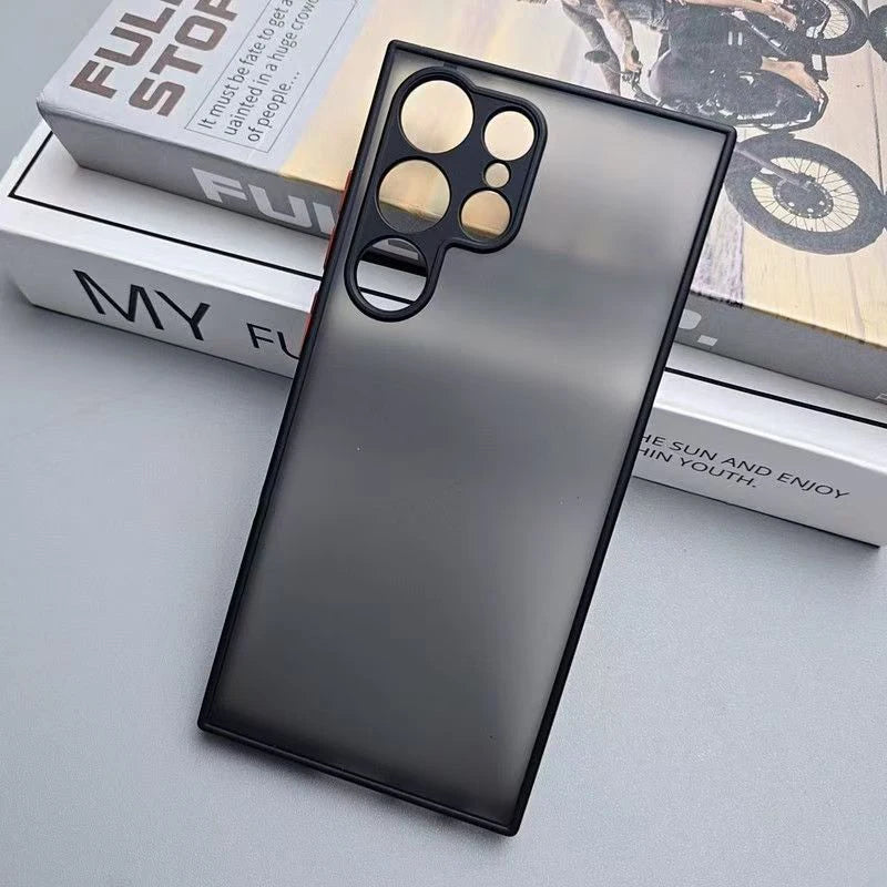 Hybrid Military Grade Shockproof Case For Samsung Galaxy S25Ultra S25 S24 S23 S22 S21 Ultra Plus FE Translucent Black Hard Cover