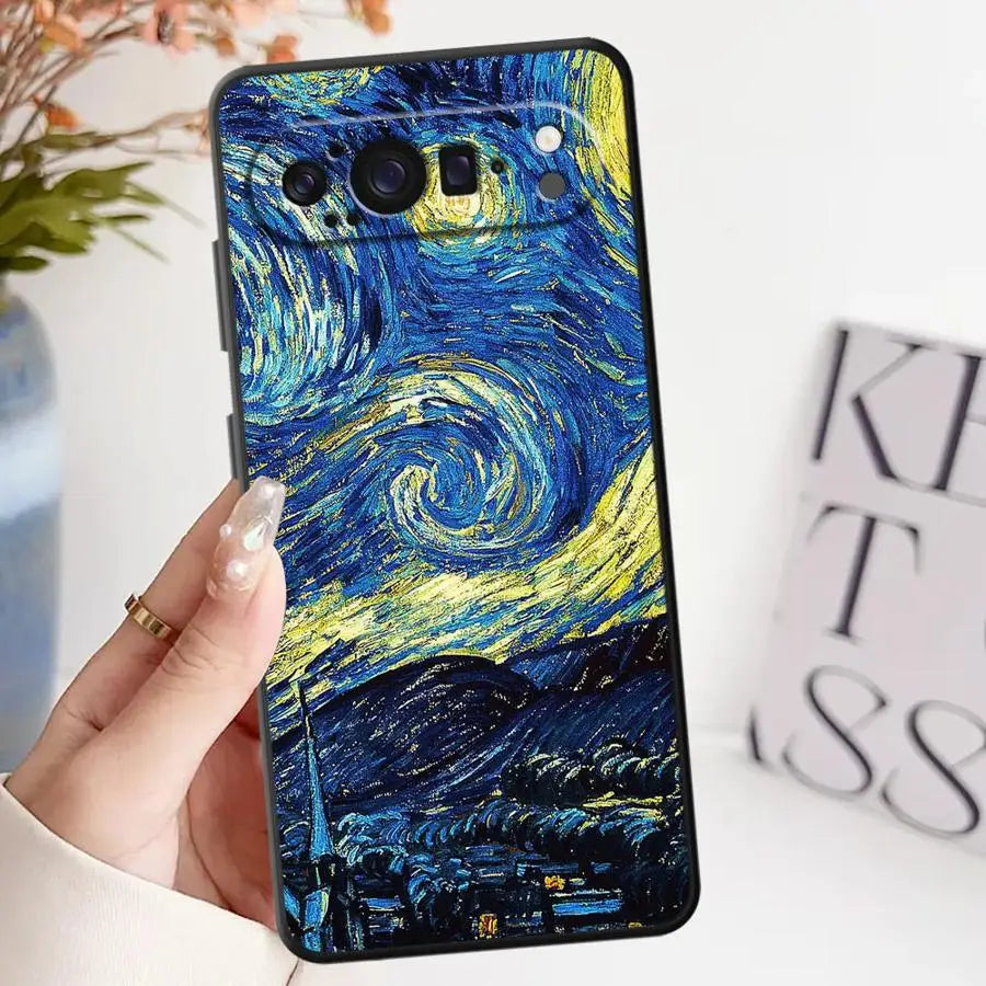 Phone Case for Google Pixel 10 9 Pro XL 6 7 8 Pro 9a 8a 6a 7a Soft Shell Van Gogh Art