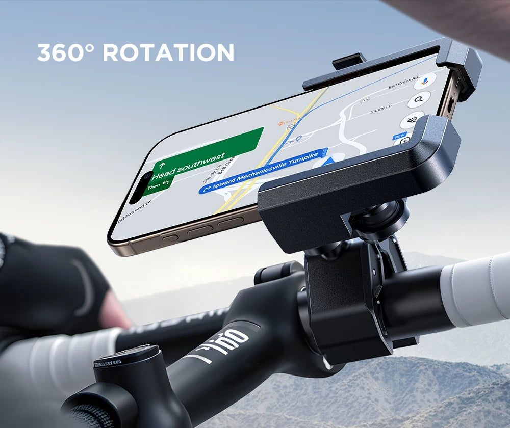 Motorcycle Phone Mount Holder Dual Vibration Dampener Universal Bike Bicycle Phone Mount for 4.7''-7'' Phones