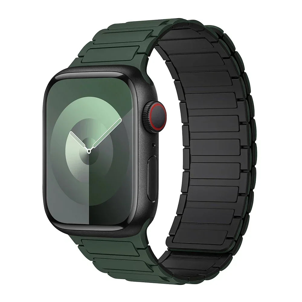 Hot Magnetic Loop For Apple Watch Bands 44 40 49 45 41 38mm Silicone Bracelet iWatch Series 11 10 9 8 7 6 5 4 3 Se Ultra 3/2 Str