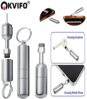2 in 1 SIM Card Tray Removal Tool Mobile Phone Speaker Charging Port Cleaning for iPhone Samsung Xiaomi Earphones Clean Brush