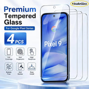 4Pcs HD Tempered Glass for Google Pixel 10 Pro XL 10A 9Pro 8 7A 6 5 4A 3AXL 2 Screen Protectors Scratch Resistant Smooth Texture