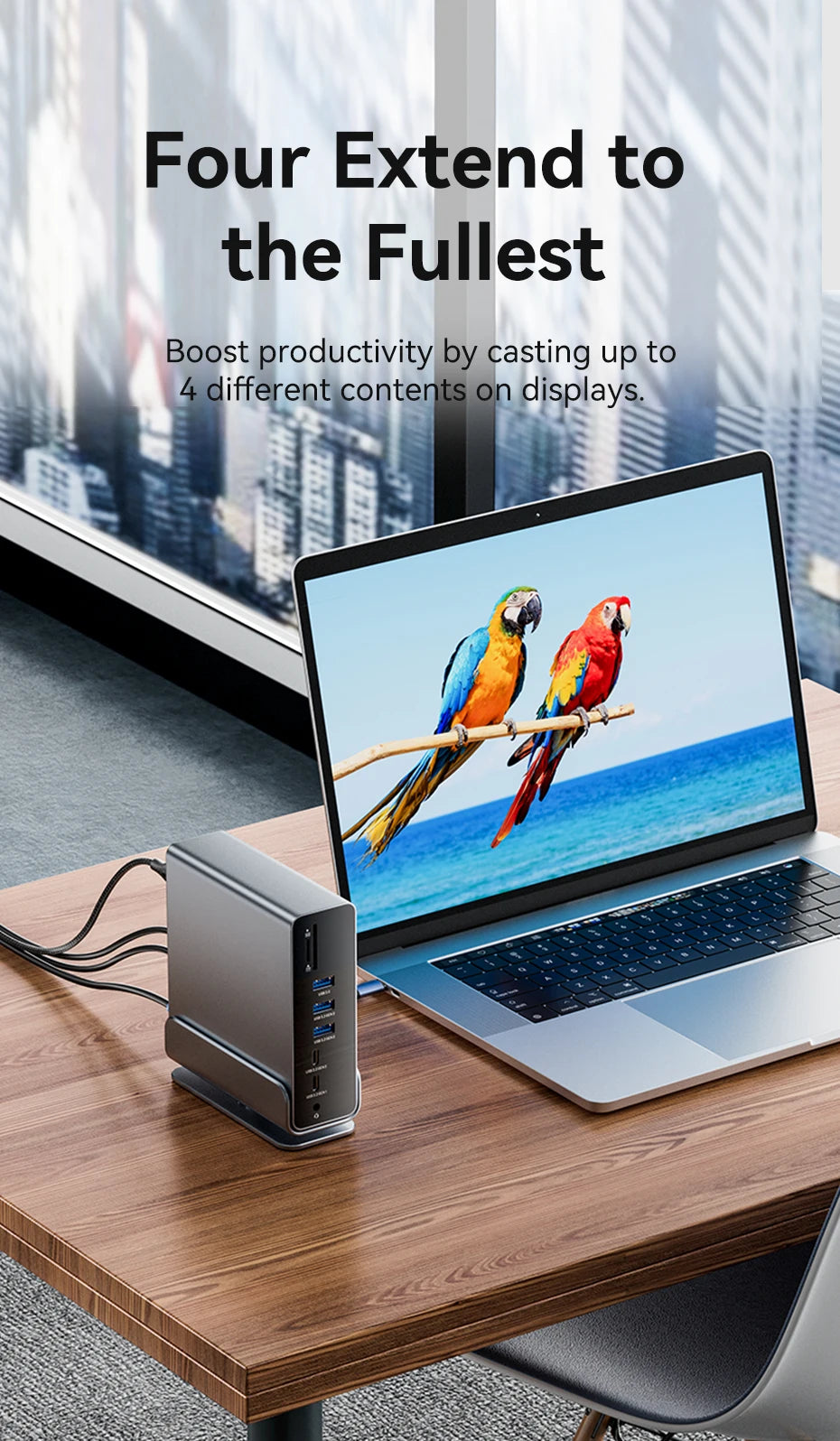 Vention USB C MST Docking Station 15 in 1 4K@60Hz HDMI DP Triple Monitor USB 3.2 HUB PD 100W Adapter for MacBook Win HP Laptop