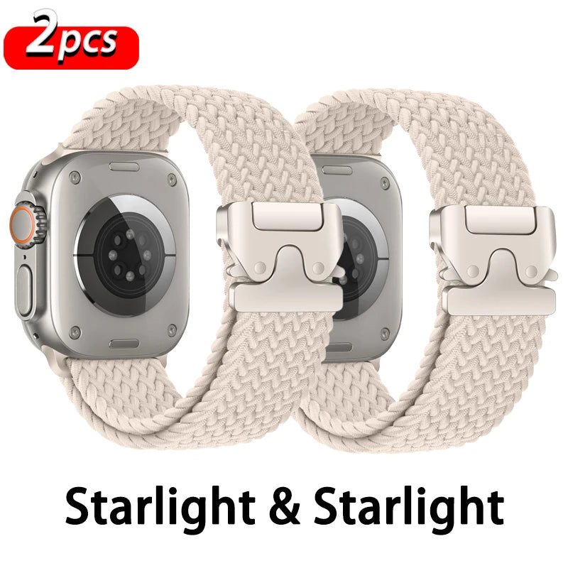 Parachute Strap For Apple Watch Band 44mm 46mm 42mm 45mm 41mm 40mm Braided Bracelet Correa iWatch Series 10 9 8 SE Ultra 2 49mm