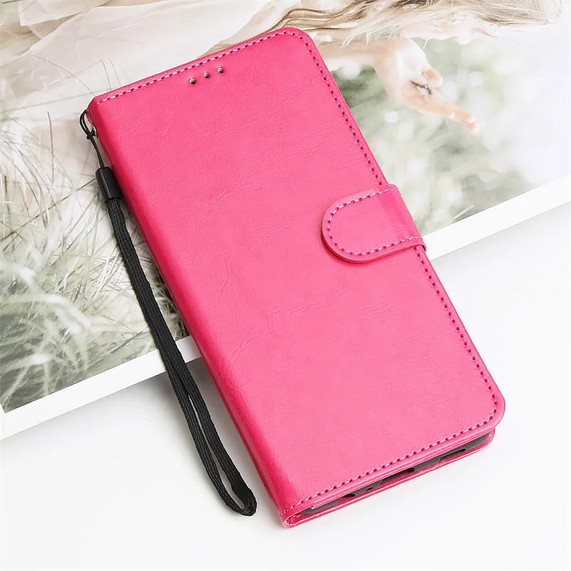Leather Case For Samsung Galaxy S25FE S25 Edge S25 Ultra S24 S23 S22 S21 S20 FE S10 S9 S8 S7 Funda Flip Wallet Cover Book Case