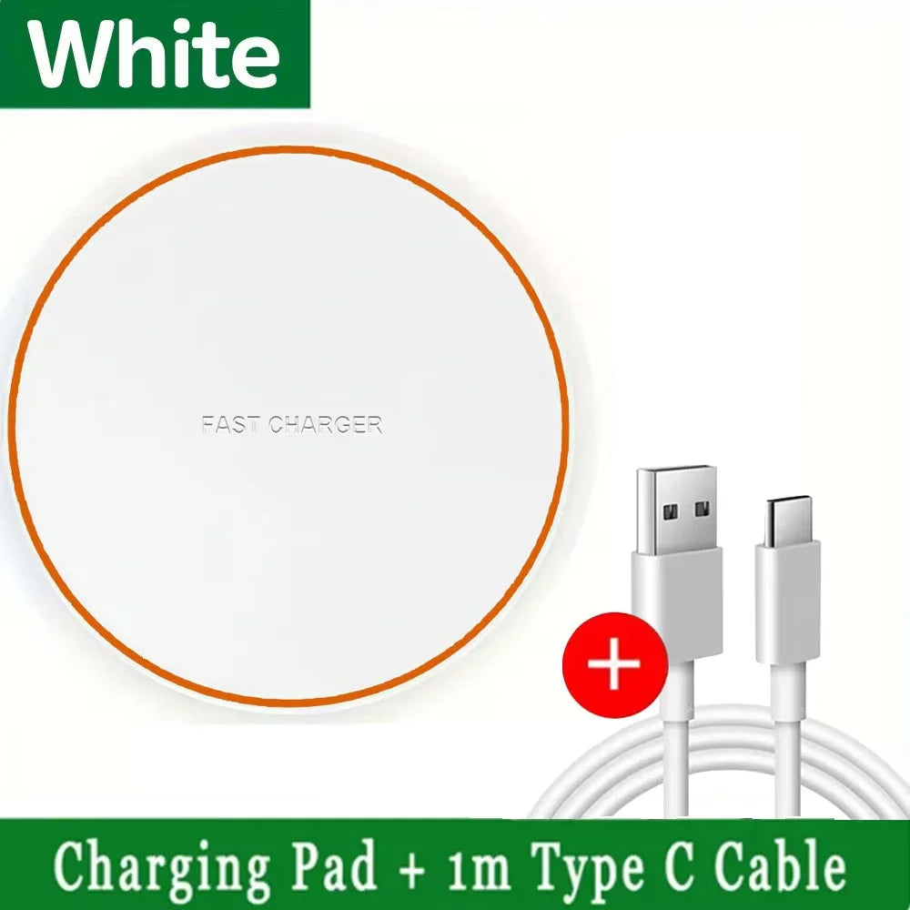 30W Fast Wireless Charger Compatible with iPhone 17‑12 Pro Max, Galaxy S25‑S20, Huawei, Xiaomi & Google Pixel