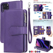 Magnet Detachable Wallet Case For iPhone 16e 15 Pro Max 14 13 Mini 12 11 SE3 SE2 XR 8 7 Plus Leather Card Slots Handbag Cover