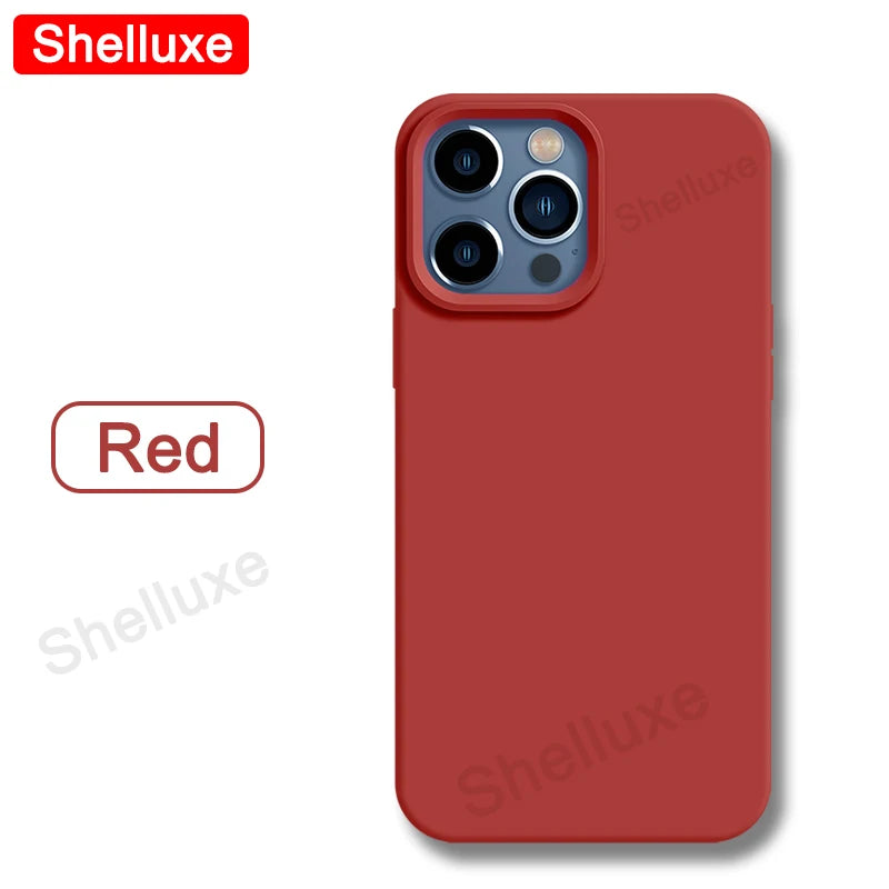 Luxury Liquid Silicone Case Shelluxe For iPhone 17 16 15 14 Pro Max For APPLE iPhone17 Air iPhone16 iPhone15 Plus Phone Cases
