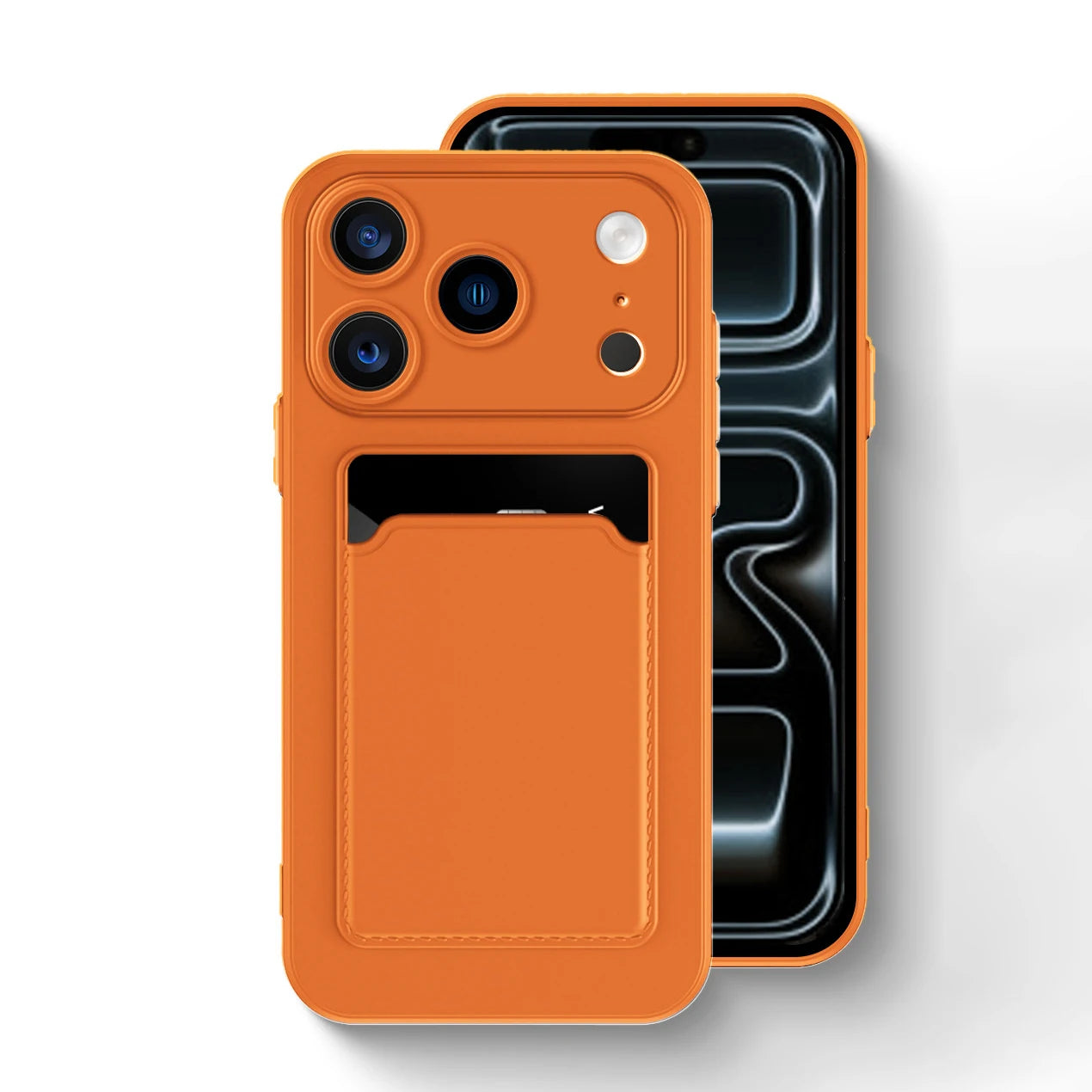 Classic Frosted Solid Colours Card Case For iPhone 17 Pro Max 16 15 14 13 12 11 Pro Max Mini Plus Silicone Drop-proof Soft Cover