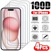 HD Tempered Glass for iPhone 17 Pro Max 18 16 16e 15 14 13 12 Mini 11 Air Screen Protectors for iPhone XR XS 7 8 Plus Glass Film