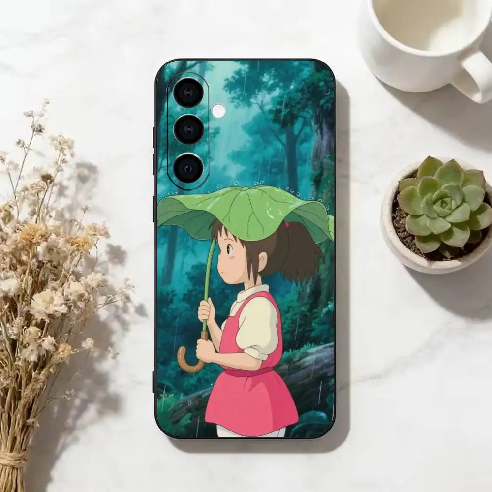 cute totoro cat  Phone Case For Samsung Galaxy A73,A72,A71,A70,A53,A52,A51,Others Soft Black Cover