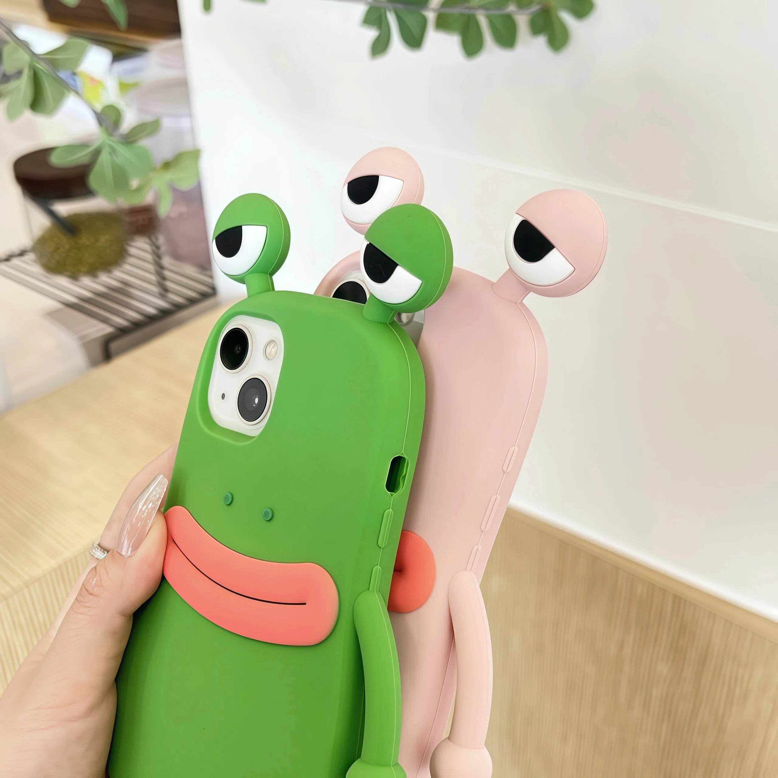 Lovely Frog 3D Cartoon Phone Case for iPhone 17 16 15 14 13 12 11 Pro Max iPhone X XS XR iPhone 6 7 8 Plus Soft Silicone Cover