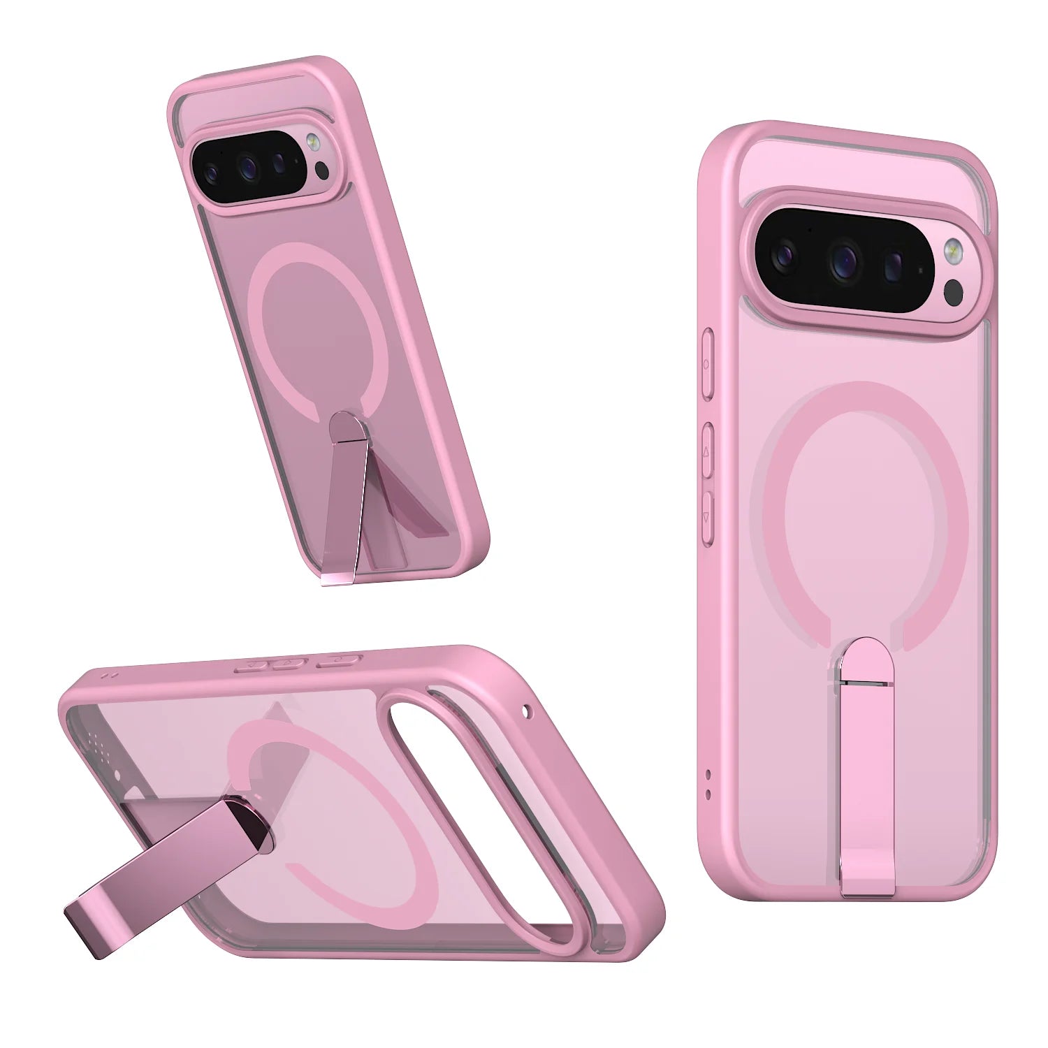 Matte Magnetic Kickstand Case For Google Pixel 9A 10 9 Pro XL Shockproof Anti-Fingerprint Protective Cover