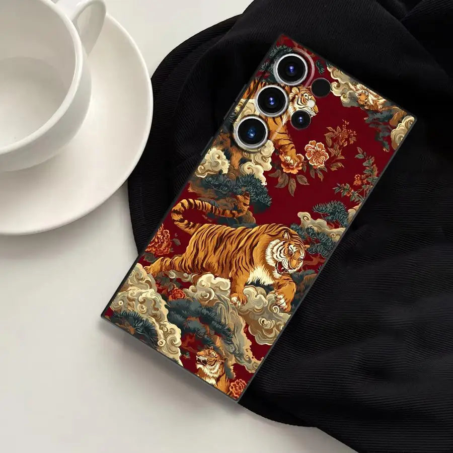 Case for Samsung Galaxy S26 Ultra S20 Ultra S10 S9 S21 FE S23 S25 Plus Note 20 8 9 10 S24 Funda Phone Cover Fantasy Tiger