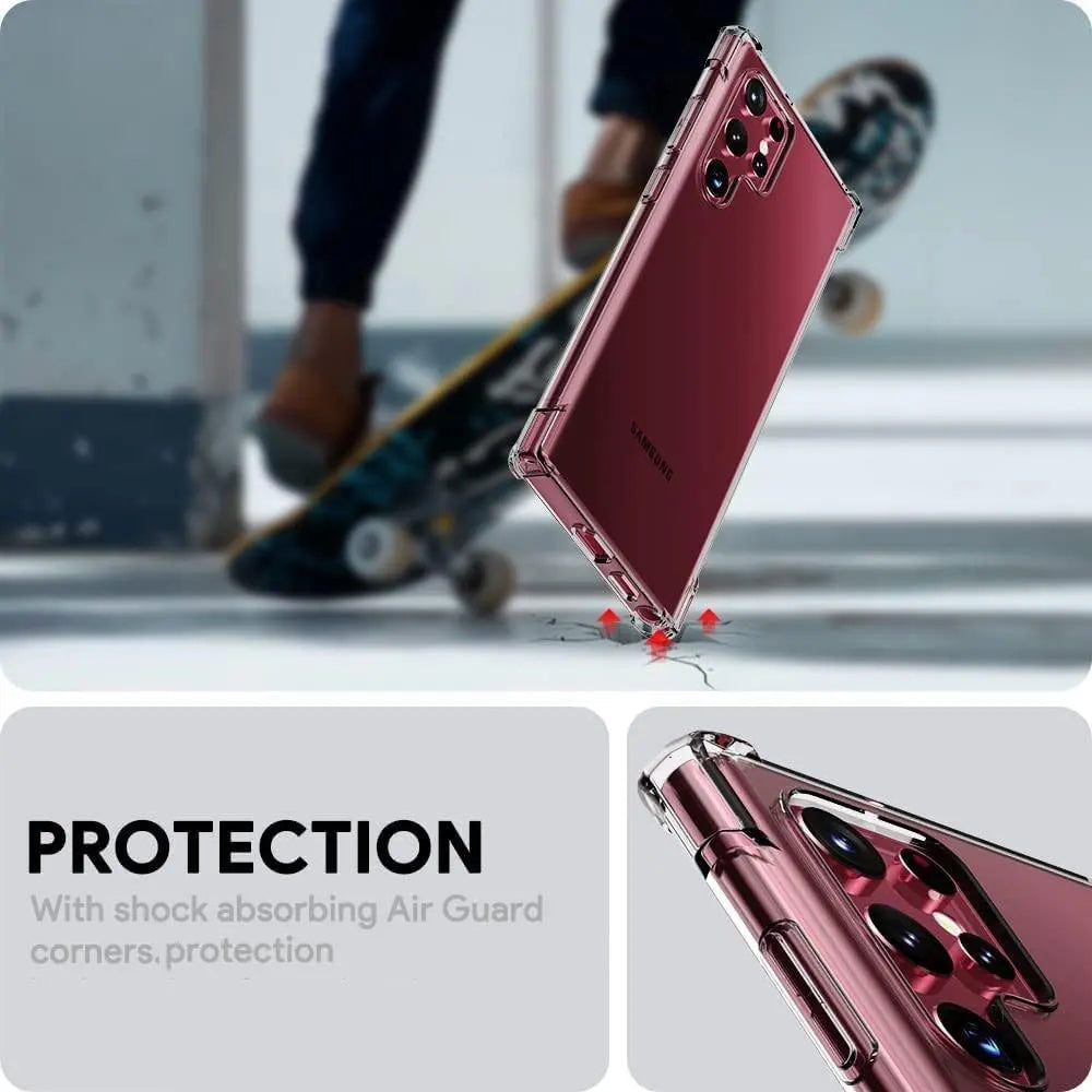 Case for Samsung Galaxy S24 S21 S22 S23 FE S20 Ultra Clear Shockproof Case For Samsung S10 S9 S8 Plus TPU Silicone Bumper Cover