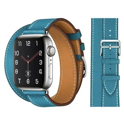 Genuine Leather Bracelet Strap For Apple Watch Band 45mm 49mm 41mm 44mm 42mm 46mm Leather Wristband iWatch Ultra 11 10 9 8 7 6 5