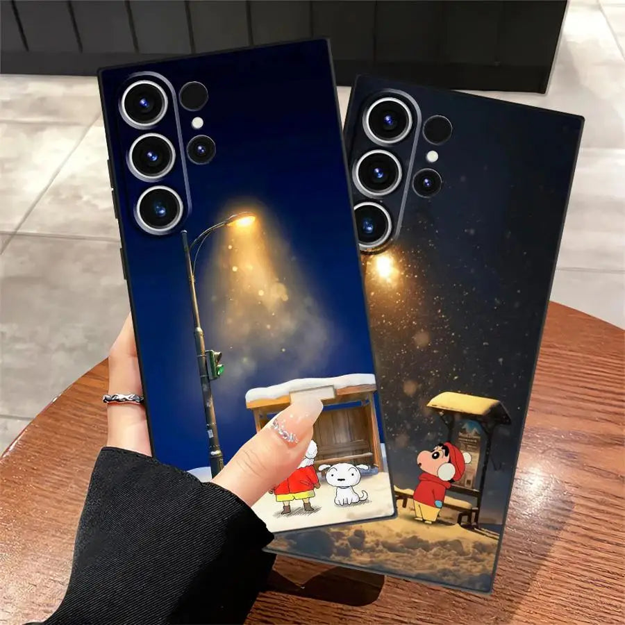 Funda Phone Cover Case for Samsung Galaxy S26 Ultra S20 Ultra Note 20 8 9 10 S24 S10 S9 S25 Plus S23 S21 FE Cra-yons Shin-chans