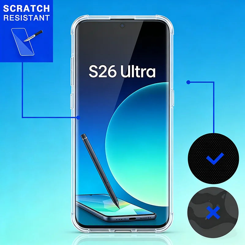 360° Full Body PC+TPU Clear Phone Case For Samsung Galaxy S26 Ultra S25 S24 S23 S22 S21 A56 A55 A54 A53 A37 A36 A35 A26 Cover