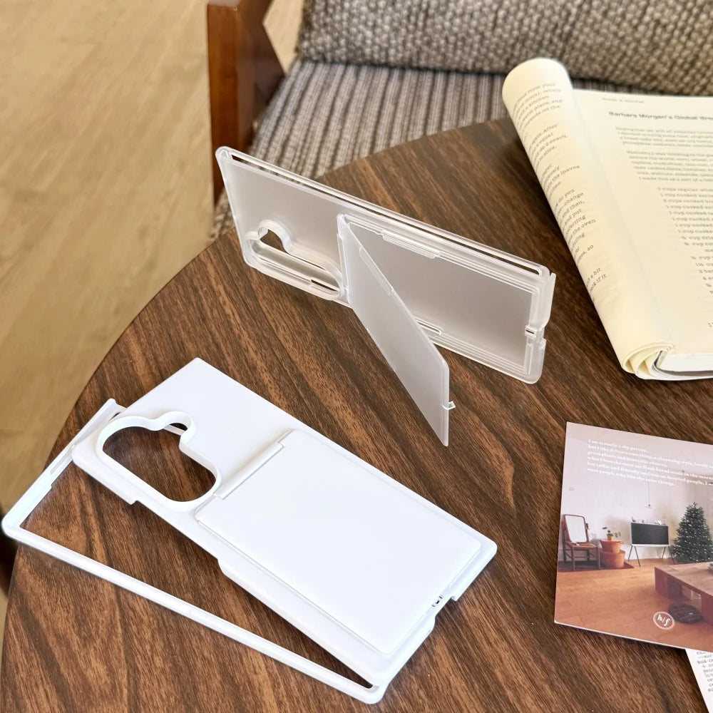Wallet Holder Transparent Phone Case For Samsung Galaxy Z Fold 8 Ultra Z Fold 8 7 6 5 Frosted Clear Card Slot Hard Cover Z Fold8