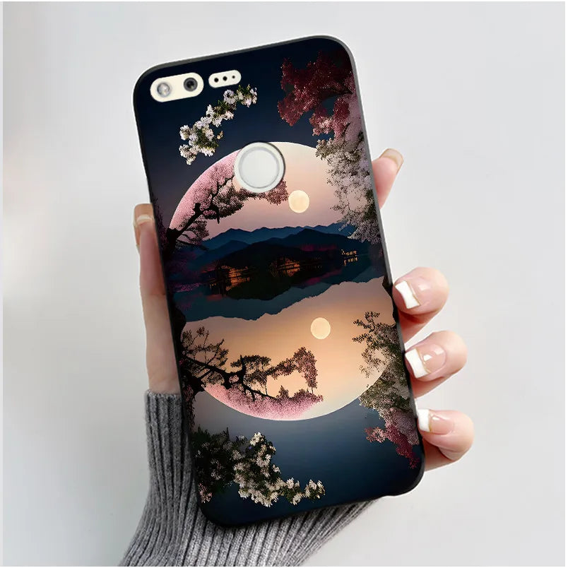 Luxury Cute Love Rabbit Cartoon Funny Case For Google Pixel XL Pixel1 1 XL Black Silicone Soft Phone Case Protective Back Cover