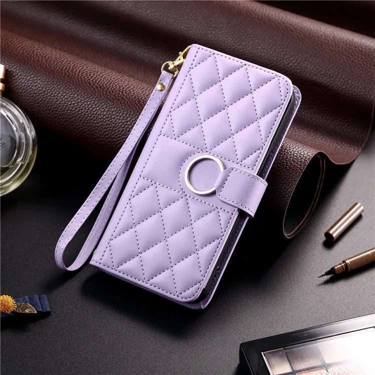 Luxury Leather Flip Phone Case For iPhone Air 17 16 15 Plus 14 13 Pro Max 11 12 Pro XR X XS Max Wallet Bracket Protect Cover