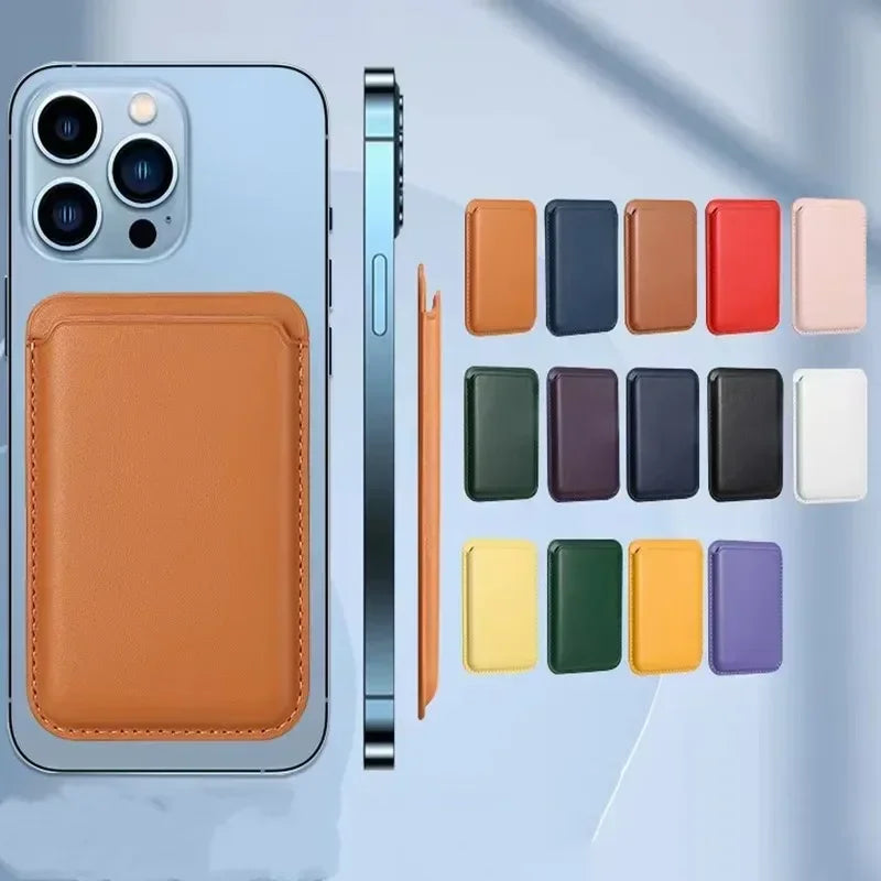 For Magsafe Accessories Magnetic Wallet Holder Leather Case For iPhone 13 12 14 15 16 17 Pro Max Card Holder Phone Purse Cover