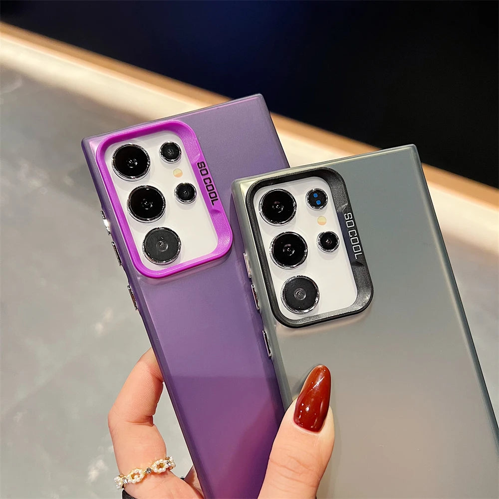 Matte Laser Case Samsung Galaxy S26 S25 S24 Ultra S23 S22 S21 Plus S20 FE Note 20 A54 A34 A14 A73 A53 A52 A71 Shockproof Cover